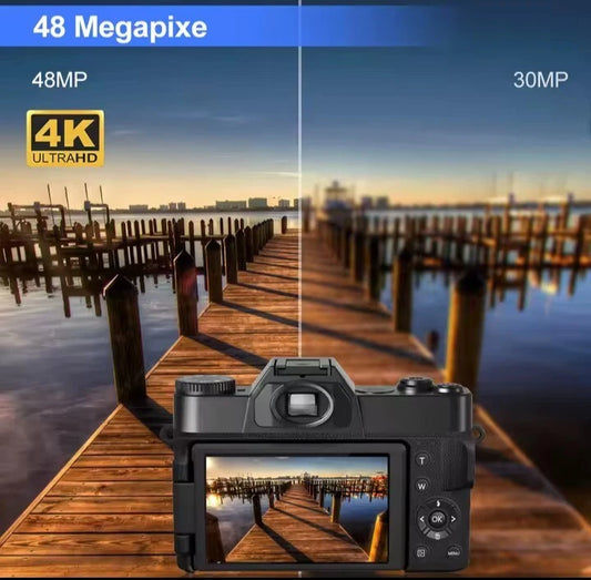 4K 48MP Camera for Vlogging HD, Night Shot, Travel and YouTube Ready