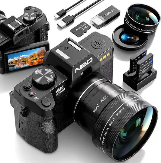 4K Digital Cameras 48MP 60FPS Video Camera WiFi & App Control for Photography