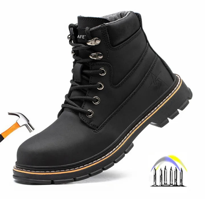 High-Top Safety Boots For Men Anti Smash Anti-Puncture Work Boots