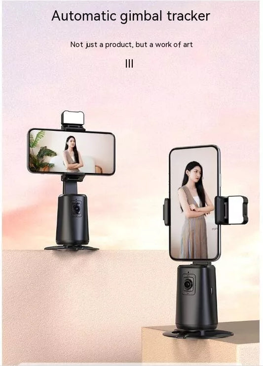 Phone Stabilizer Mobile Stick Selfie Holder Fill Light Gimbal Rotation Tracking