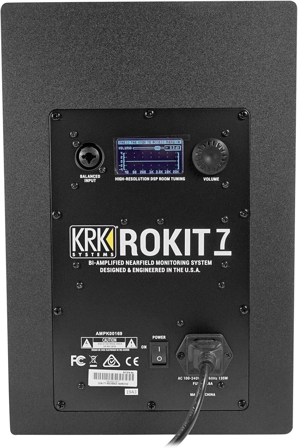 KRK ROKIT 7 G4 7" Nearfield Studio Monitor W/ Kevlar Drivers Black LCD SPEAKER (1 pair)