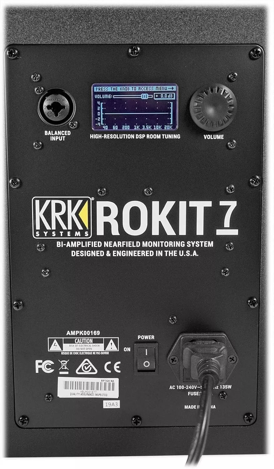 KRK ROKIT 7 G4 7" Nearfield Studio Monitor W/ Kevlar Drivers Black LCD SPEAKER (1 pair)