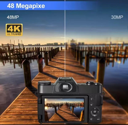4K 48MP Camera for Vlogging HD, Night Shot, Travel and YouTube Ready